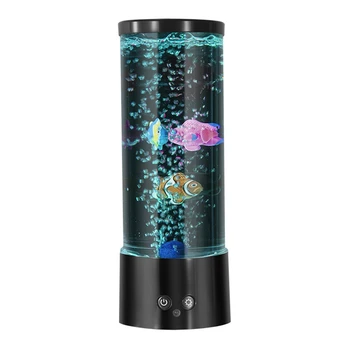 1 комплект мини RGB Bubble Fish Lamp Аквариумная лампа для аквариума с дистанционным управлением Лавовая лампа для украшения дома