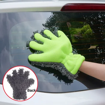 1 шт. перчатка для мытья автомобиля из кораллового флиса, чистящая рукавица из синели, чистящие средства для автомойки