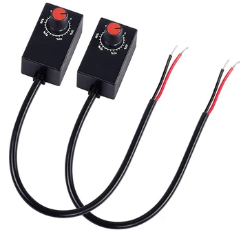 2 комплекта ABS контроллера постоянного тока 0-10 В для внутреннего освещения с регулируемой яркостью 0-10 В или 1-10 В, прожектор, лампа для выращивания, светодиодный драйвер
