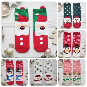 2022 Мужские и женские носки Повседневные зимние Рождественские Носки Хлопковые мультяшные носки David's Deer Согревают Милые женские носки для девочек Рождественский подарок