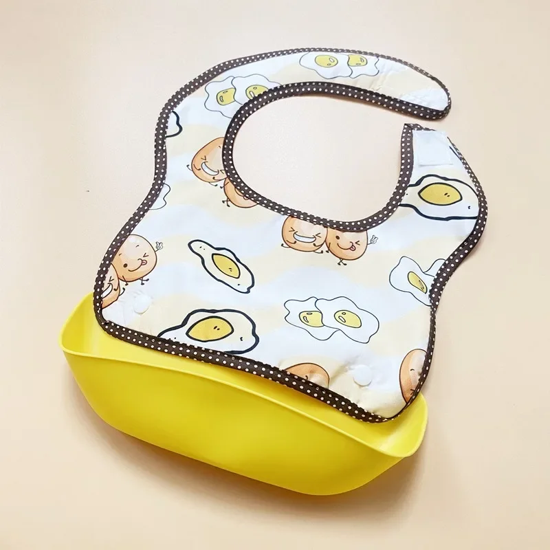 Силиконовый нагрудник для детей Многоцелевой Трехмерный карман для детского питания, который можно разобрать Водонепроницаемое полотенце от слюны