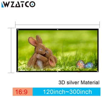 3D проекционный экран WZATCO 280 дюймов 16: 9 3D серебряный экран