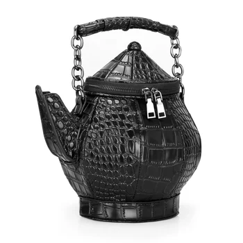 3D-чайник Женские сумки Оригинальная сумка через плечо Забавная женская сумка через плечо Индивидуальные сумки Модная дизайнерская сумка для вечеринки