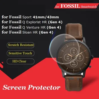 3ШТ Смарт-Часы Протектор Экрана для Fossil Sport 41 мм 43 мм Gen 4 Q Venture/Q Explorist/Sloan HR Защитная Пленка Из Закаленного Стекла