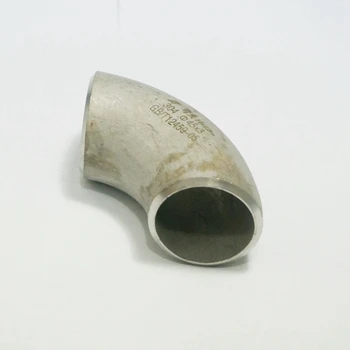 45 мм O / D 304 Нержавеющая сталь, 90-градусный фитинг для трубы, сваренный встык под углом Вода газойль
