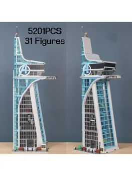 5201шт 76269 Модульная модель башни Строительный блок в сборе Кирпич Классическая архитектура башни Игрушки с видом на улицу Подарки для детей Мальчикам