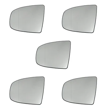 5X Левое Зеркало заднего Вида С Подогревом Бокового Зеркального Стекла + Регулировка для BMW X5 E70 2007-2013 X6 E71 E72 2008-2014