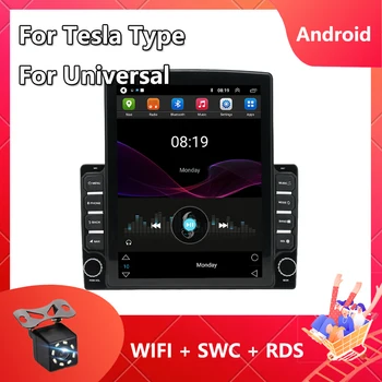 9,7 дюймов IPS 2DIN универсальный Android 11 Автомобильный радио Мультимедийный плеер GPS карта Carplay Bluetooth автомобильный аудио стерео для Tesla Style BT