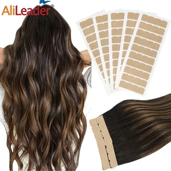 Alileader 5 Листов 60шт Клейкая лента для волос Клей Для наращивания волос Двухсторонняя лента Водонепроницаемая для кружевного Парика Инструменты для наращивания волос
