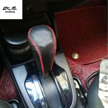 AT/MT 1шт натуральная кожа рычаг переключения передач и крышка ручного стояночного тормоза для 2014-2018 Honda JAZZ