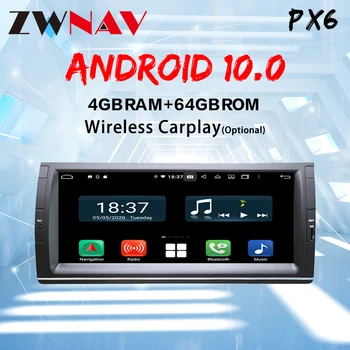 Carplay Android 10,0 экран Автомобильный Мультимедийный DVD-Плеер для BMW x5 E53 1999-2005 Навигация Авто Радио Аудио Стерео Головное устройство