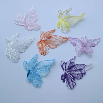 DIY мода 3D вышивка бабочки Нашивки для одежды Вышивка животных нашивки для сумок декоративная аппликация parches