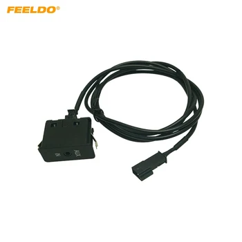 FEELDO Автомобильный AUX IN MP3 Аудиоинтерфейс Переключатель панели Музыкальный провод для BMW E39 E46 E38 E53 X5 Модифицированный адаптер кабеля AUX