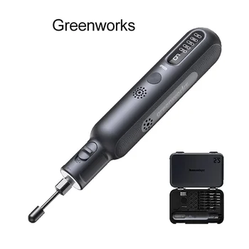 Greenworks 8 В Литиевая электрическая шлифовальная машина, домашний HD-дисплей, ручная шлифовка, резьба, полировка, Артефакт с аксессуарами