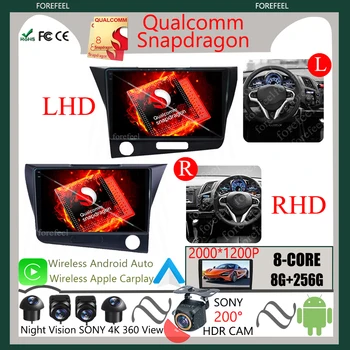 Qualcomm GPS Экран Android Для Honda CRZ CR-Z 1 LHD RHD 2010-2016 Автомобильный Радионавигатор Carplay Мультимедийный Видеоплеер Стерео