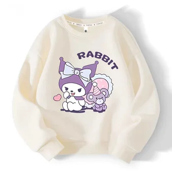 Sanio Hello Kitty Kuromi My Melody Cinnamoroll Пуловер для девочек, детская нижняя рубашка принцессы, осенняя детская одежда в корейском стиле