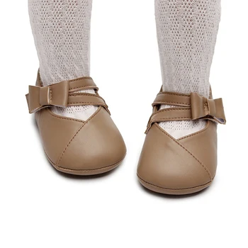 SCEINRET/ Обувь Мэри Джейн для маленьких девочек на плоской подошве принцессы с бантом, повседневная обувь для прогулок для новорожденных 0-18 м