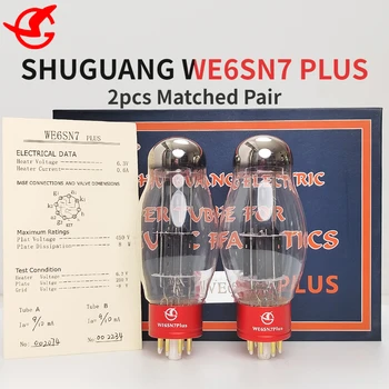 SHUGUANG WE6SN7 PLUS Замена электронной трубки 6N8P/6SN7 /6H8C/CV181 Ламповый Клапан Согласующий Усилитель С Высокой Точностью Подобранный Четырехъядерный