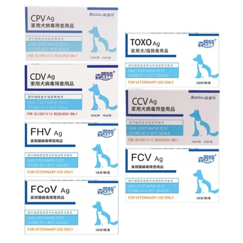 Y1UD Полоска Для Обнаружения Парвовируса от Чумы Кошек и Собак Точное Тестирование Домашних Животных CDV CPV FHV CCV Тест-Полоска Бумага Для тестирования на Заболевание