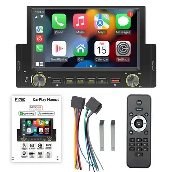 Автомобильный Mp5-плеер 6,2 дюйма Mp4-радио, совместимый с Bluetooth, USB-интерфейс, Совместимый Для Android-Auto / Ios Carplay