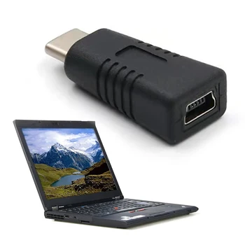 Адаптер Mini USB для подключения к разъему Type C, адаптер для зарядки кабеля передачи данных Mini T Type