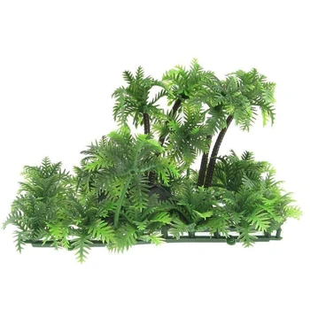 Аквариумные пластиковые растения K5DC, искусственная водная зеленая трава, рыбки для украшения аквариума, имитация кокосовых пальм с