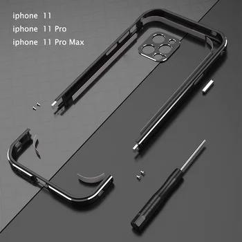 Алюминиевый металлический чехол-бампер для iPhone 11/11 Pro / 11 Pro Max iPhone11 Pro Max Slim Cover CASE Carmera + Защитная рамка