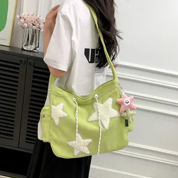 Бархатные сумки для хранения косметики, сумки для губной помады, подростковая сумка на шнурке, женская сумка через плечо, Корейские сумки, звездные сумки через плечо в стиле Y2k
