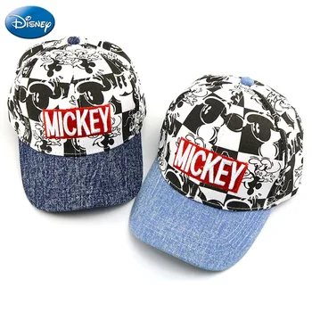 Бейсболки Disney для мальчиков и девочек, бейсболки с мультяшным Микки, модные бейсболки с вышитым текстом, шляпа с солнцезащитным козырьком, шляпа в стиле пэчворк в стиле хип-хоп
