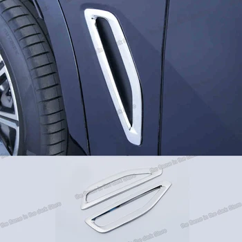 блестящая серебристая наклейка на крыло кузова автомобиля, вентиляционные накладки для bmw x5 x6 2019 2020 2021 аксессуары для украшения боковых 2022 спортивных характеристик