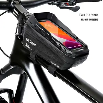 Водонепроницаемый пакет для мобильного телефона с перекладиной большой емкости, комплект для горного велосипеда, сумка для передней балки из EVA с твердой оболочкой, аксессуары для велосипедов