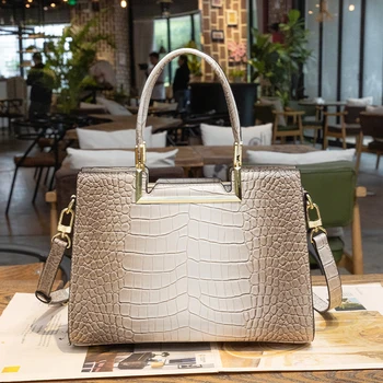 Высококачественная роскошная сумка из крокодиловой кожи 2023 года выпуска для мам большой емкости