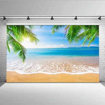  Голубое небо и Морские Фоны для Фотосъемки Песчаный пляж Летние Праздничные Фоны для Фотосессии Island G-510