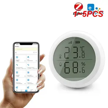Датчик температуры и влажности, внутренний гигрометр, термометр, детектор, приложение для дистанционного управления, умный дом