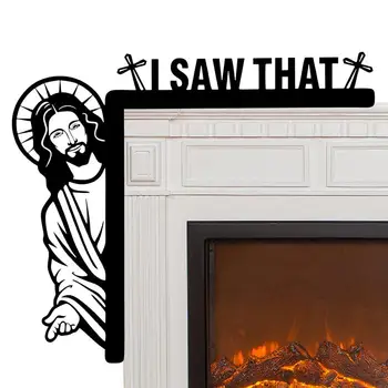 Дверная рама в углу двери Иисуса, я вижу Тебя, Я видел Этот знак Иисуса, Креативная и забавная Дверная нянька, украшение угла деревянной рамы