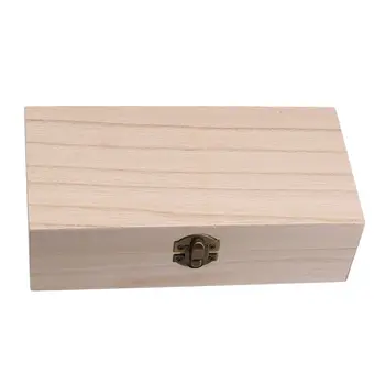 Деревянная коробка для хранения, Подарочная коробка для хранения, Прямоугольная Деревянная коробка с ретро-пряжкой, Раскладушка, Деревянная Подарочная коробка