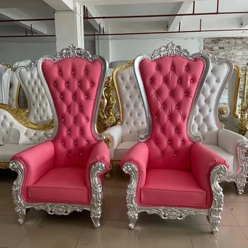 Деревянный королевский трон в европейском королевском стиле для свадебных гостиничных стульев