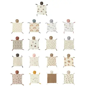 Детское защитное одеяло, успокаивающее полотенце, нагрудники для новорожденных, погремушка в виде льва, полотенце для прорезывания зубов, мягкий носовой платок для младенцев