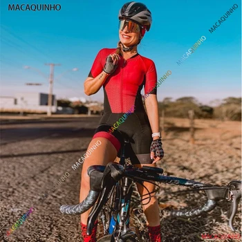 Женская Велосипедная Майка С Коротким Рукавом Для Триатлона Skinsuit Устанавливает 2023Conjunto Feminino Ciclismo Велосипедная Одежда 20D Pad Комплекты Комбинезонов