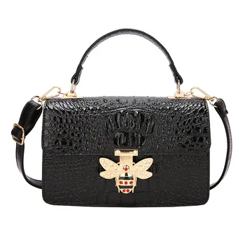 Женская сумочка роскошного бренда 2023, женская сумка через плечо со стразами и пряжкой Bee, простые дизайнерские сумки через плечо из высококачественной кожи