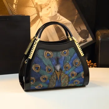 Женские кожаные сумки банкетная сумка в китайском стиле Платье Ципао Через плечо сумка-ранец Винтаж  