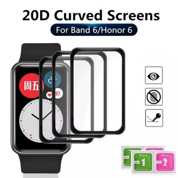 Защитная Пленка Для Экрана Huawei Band 6 Band6 20D Изогнутая Защитная Пленка Для Смарт-часов Hauwei Honor Band 6 Браслет Не Стеклянный