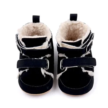 Зимние ботинки для новорожденных девочек, зимние милые ботильоны, теплая детская обувь для прогулок для малышей