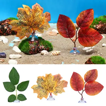 Игровой Гамак Ландшафтный дизайн Отдыхающие Листья Яйцекладки Водные Растения Моделирование растений в аквариуме Betta Leaf