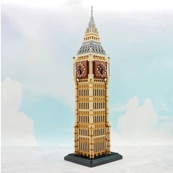 Игрушка для детей Башня Елизаветы Биг Бен 3D Модель DIY Мини Алмазные блоки Кирпичи Здание Мировой архитектуры
