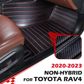 Изготовленные на Заказ Коврики Из Углеродного Волокна Для Toyota RAV4 Non-Hybrid 2020 2021 2022 2023 Foot Carpet Cover Аксессуары Для Интерьера Автомобилей