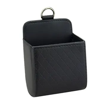 Коробка-органайзер для автоматического воздухоотвода из искусственной кожи, автомобильный мобильный телефон, сумка для хранения ключей, автомобильный подвесной карман