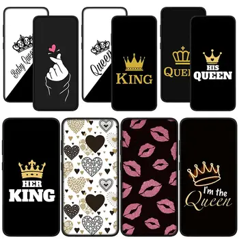 Корона Король Королева Принцесса Корпус в форме Сердца для Samsung Galaxy A02 A03 A01 A11 A42 A70 M20 M21 M30 M31 M51 S7 Edge Чехол
