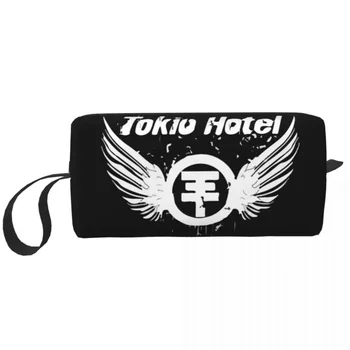 Логотип Tokio Hotel, большая косметичка, косметичка для путешествий, сумка для хранения рок-музыки для женщин