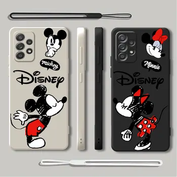 Милый Чехол для Телефона с Квадратным Жидким Покрытием Disney Mickey Stitch для Xiaomi Redmi Note 9S 10 12S 11S 8 9T 12 11 Pro 10T 9 10 Pro 5G 7